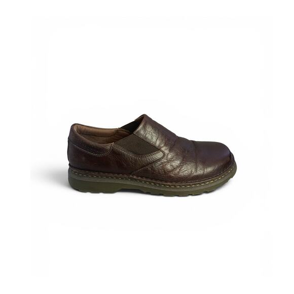 Dr. Martens Orson Brown Leather Slip-On Loafers, Men\'s Size 15, Yellow Stitching main image 8